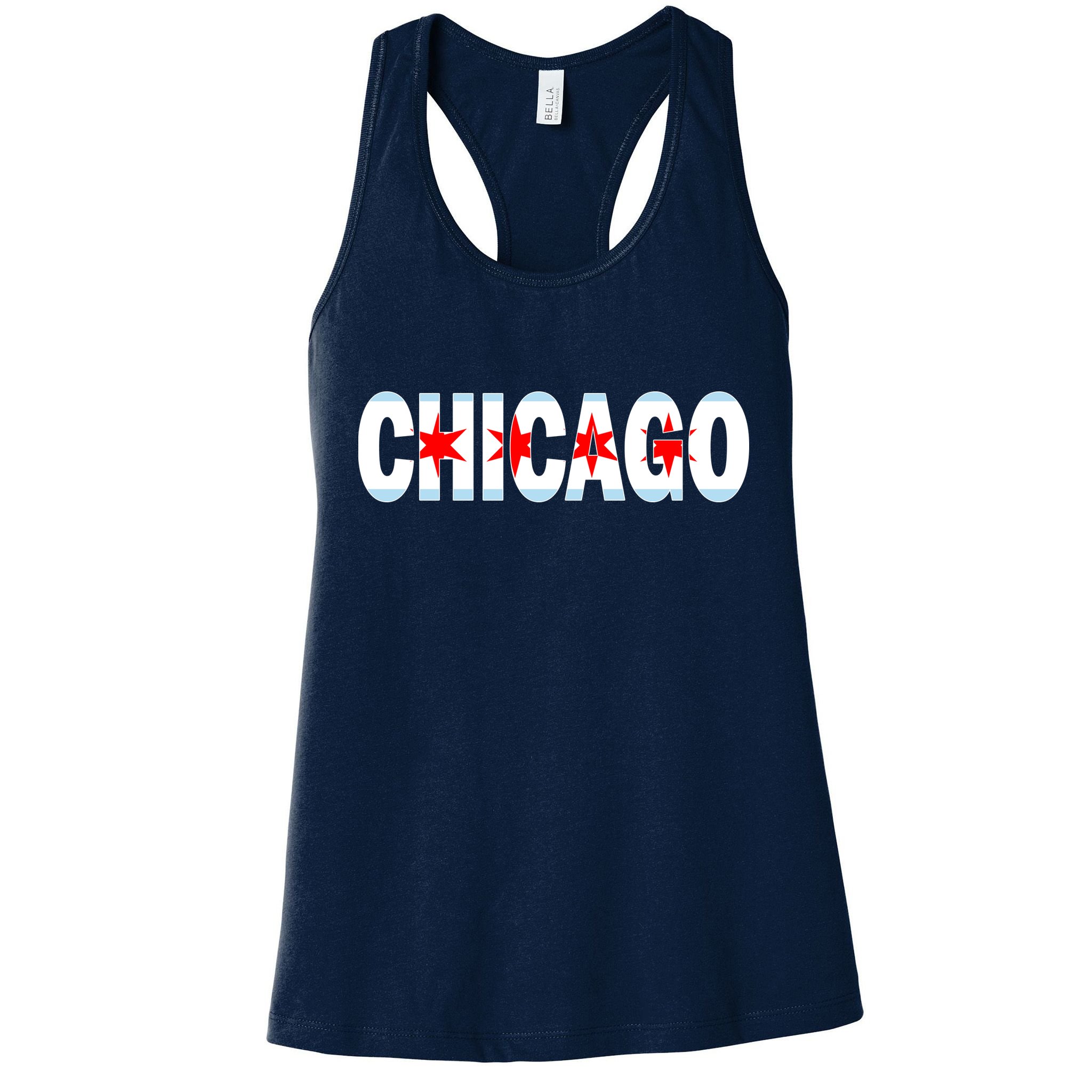 Chicago Flag Star Logo Womens Tank Top