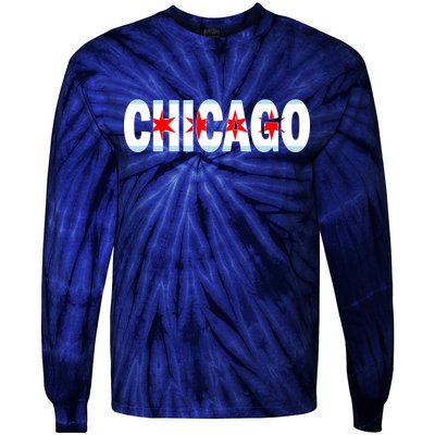 Chicago Flag Star Logo Tie-Dye Long Sleeve Shirt