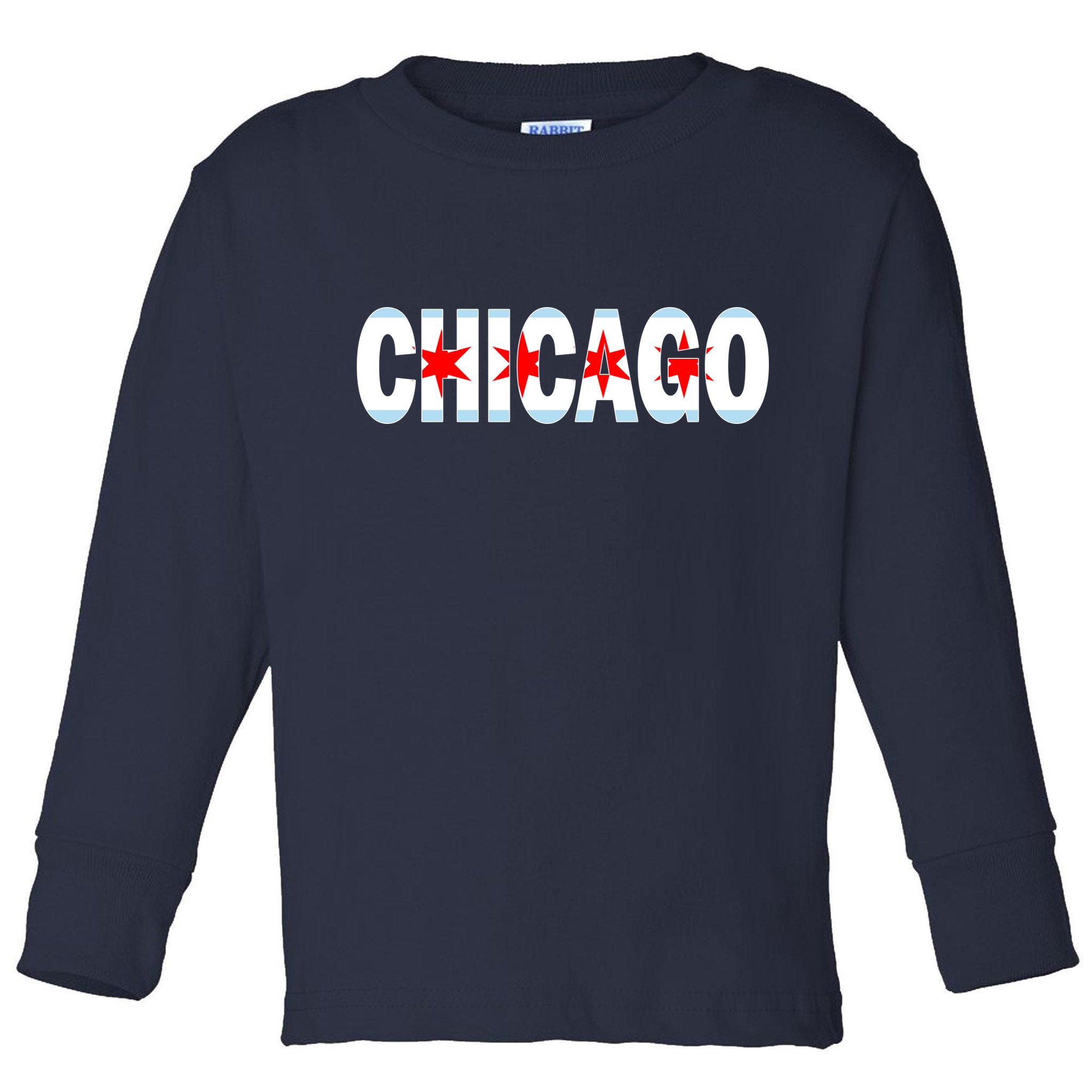 Chicago Flag Star Logo Toddler Long Sleeve Shirt