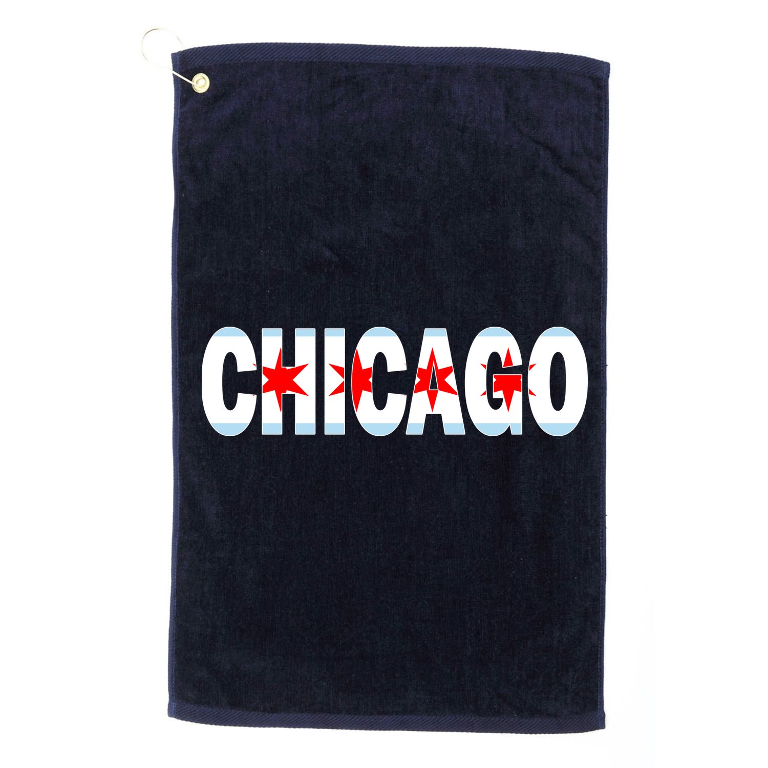 Chicago Flag Star Logo Golf Towel