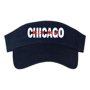 Chicago Flag Star Logo Valucap Bio-Washed Visor