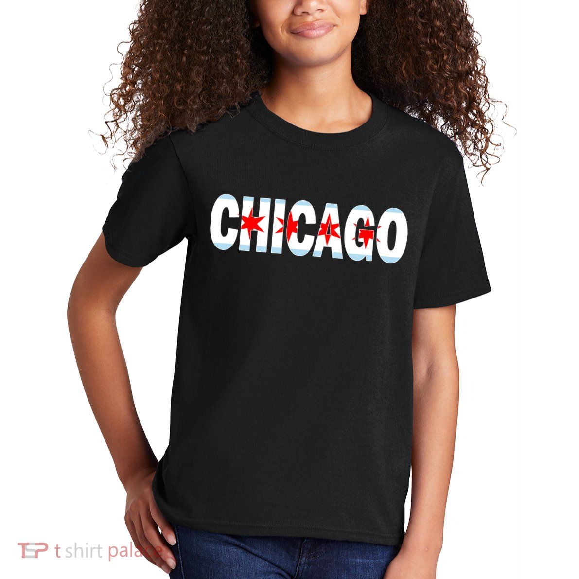 Chicago Flag Star Logo Kids T-Shirt