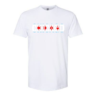 Chicago Flag Star Logo Softstyle CVC T-Shirt