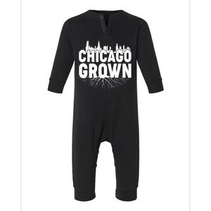 Chicago Grown Skyline Roots Infant Fleece One Piece