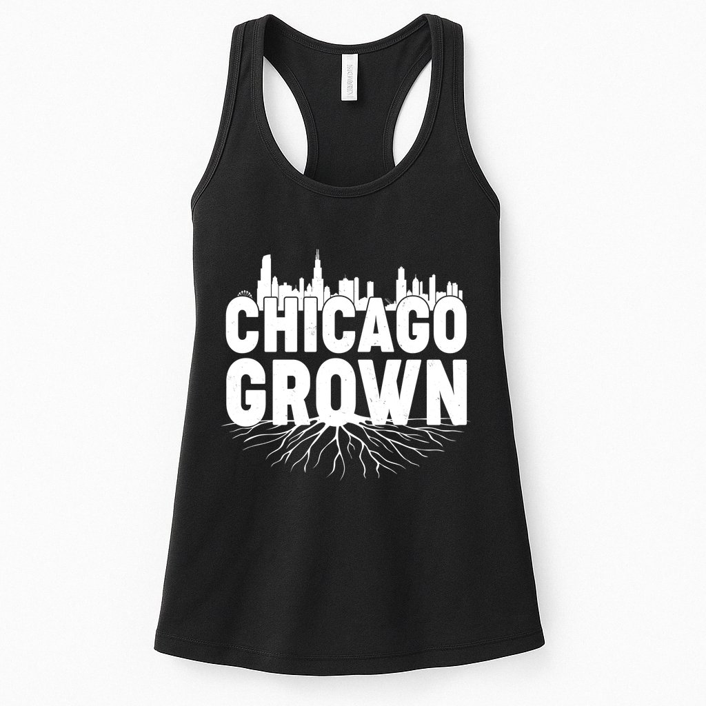 Chicago Grown Skyline Roots Womens Tank Top