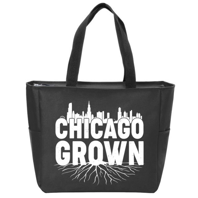 Chicago Grown Skyline Roots Zip Tote Bag