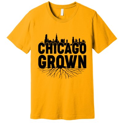 Chicago Grown Skyline Roots Premium T-Shirt