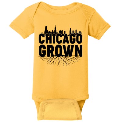 Chicago Grown Skyline Roots Baby Bodysuit