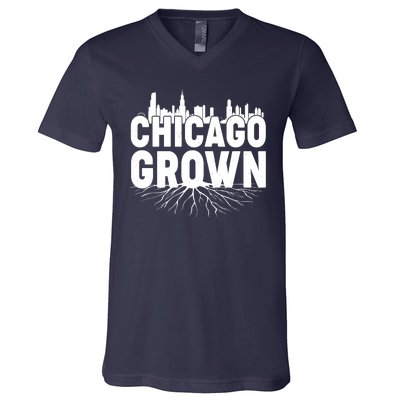 Chicago Grown Skyline Roots V-Neck T-Shirt