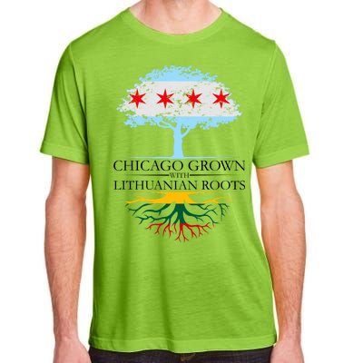 Chicago Grown With Lithuanian Roots Adult ChromaSoft Performance T-Shirt