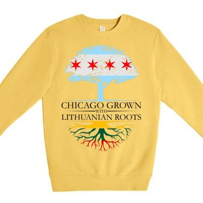 Chicago Grown With Lithuanian Roots Premium Crewneck Sweatshirt