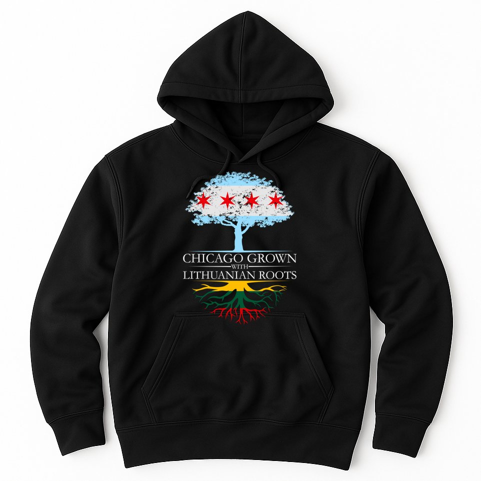 Chicago Grown With Lithuanian Roots Hoodie