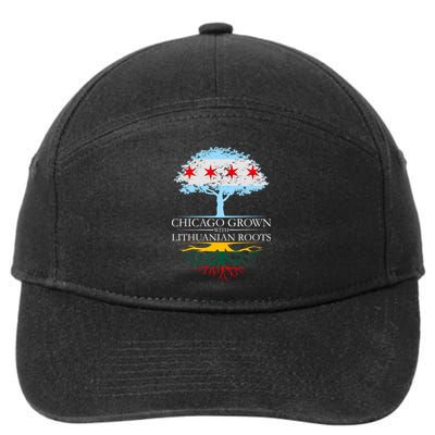 Chicago Grown With Lithuanian Roots 7-Panel Snapback Hat