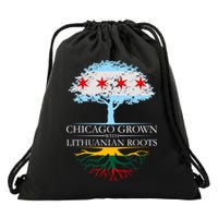 Chicago Grown With Lithuanian Roots Drawstring Bag