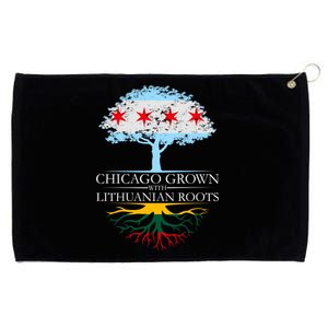 Chicago Grown With Lithuanian Roots Grommeted Golf Towel