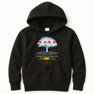 Chicago Grown With Lithuanian Roots Kids Hoodie