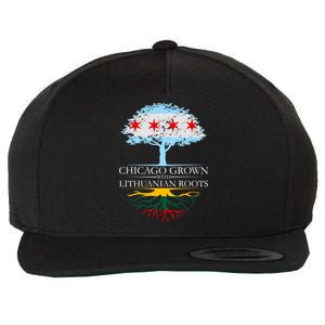 Chicago Grown With Lithuanian Roots Wool Snapback Cap