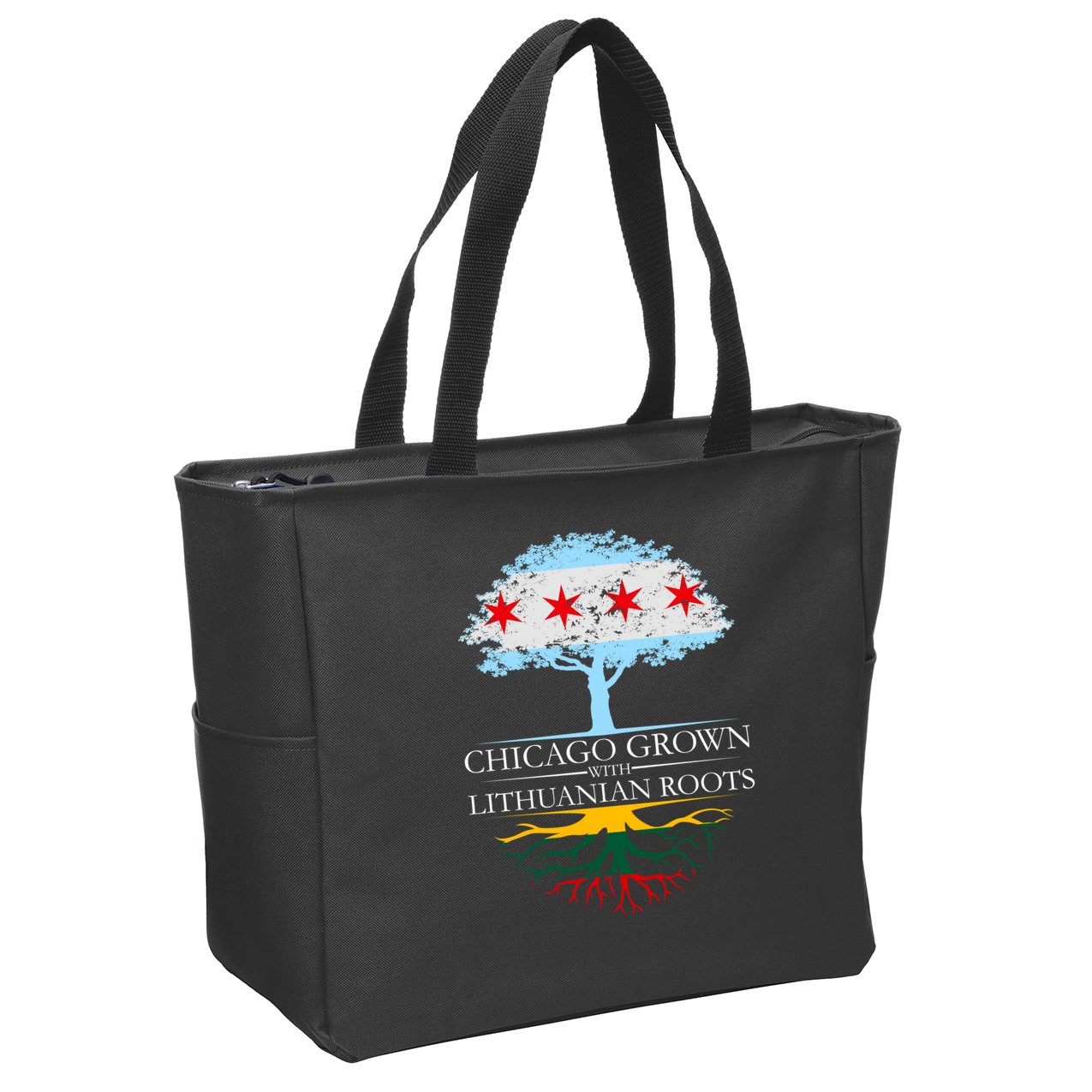 Chicago Grown With Lithuanian Roots Zip Tote Bag