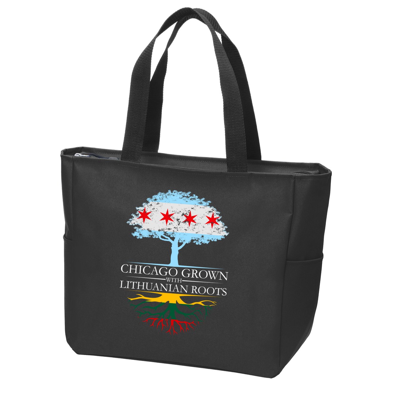 Chicago Grown With Lithuanian Roots Zip Tote Bag
