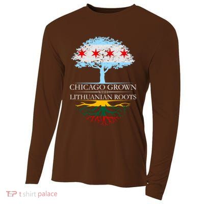 Chicago Grown With Lithuanian Roots Cooling Performance Long Sleeve Crew