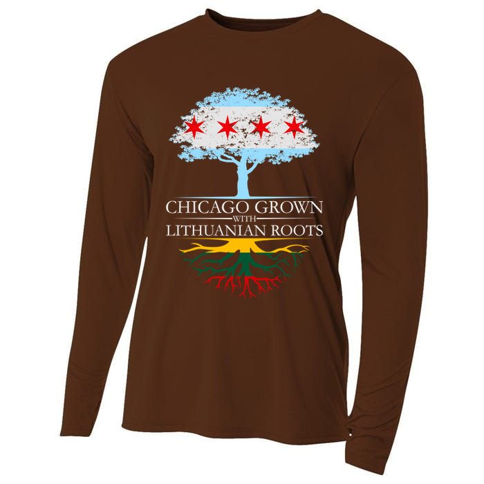 Chicago Grown With Lithuanian Roots Cooling Performance Long Sleeve Crew