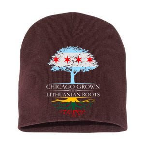 Chicago Grown With Lithuanian Roots Short Acrylic Beanie