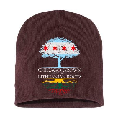 Chicago Grown With Lithuanian Roots Short Acrylic Beanie