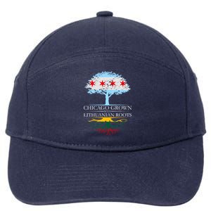 Chicago Grown With Lithuanian Roots 7-Panel Snapback Hat