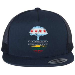 Chicago Grown With Lithuanian Roots Flat Bill Trucker Hat