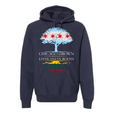 Chicago Grown With Lithuanian Roots Premium Hoodie