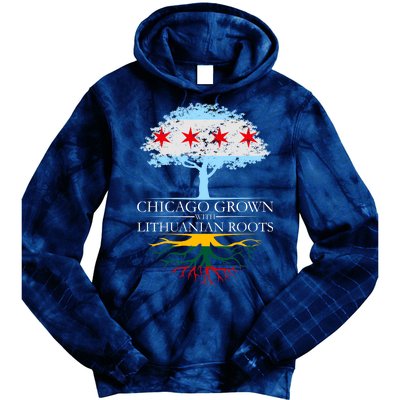 Chicago Grown With Lithuanian Roots Tie Dye Hoodie