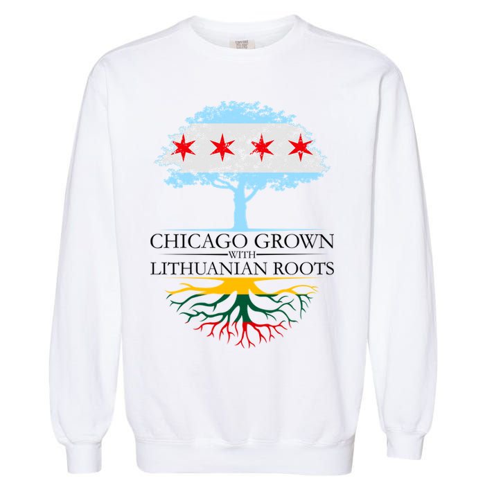 Chicago Grown With Lithuanian Roots Garment-Dyed Sweatshirt