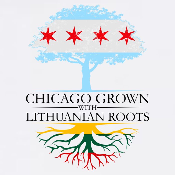Chicago Grown With Lithuanian Roots Garment-Dyed Sweatshirt