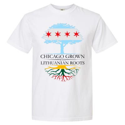 Chicago Grown With Lithuanian Roots Garment-Dyed Heavyweight T-Shirt