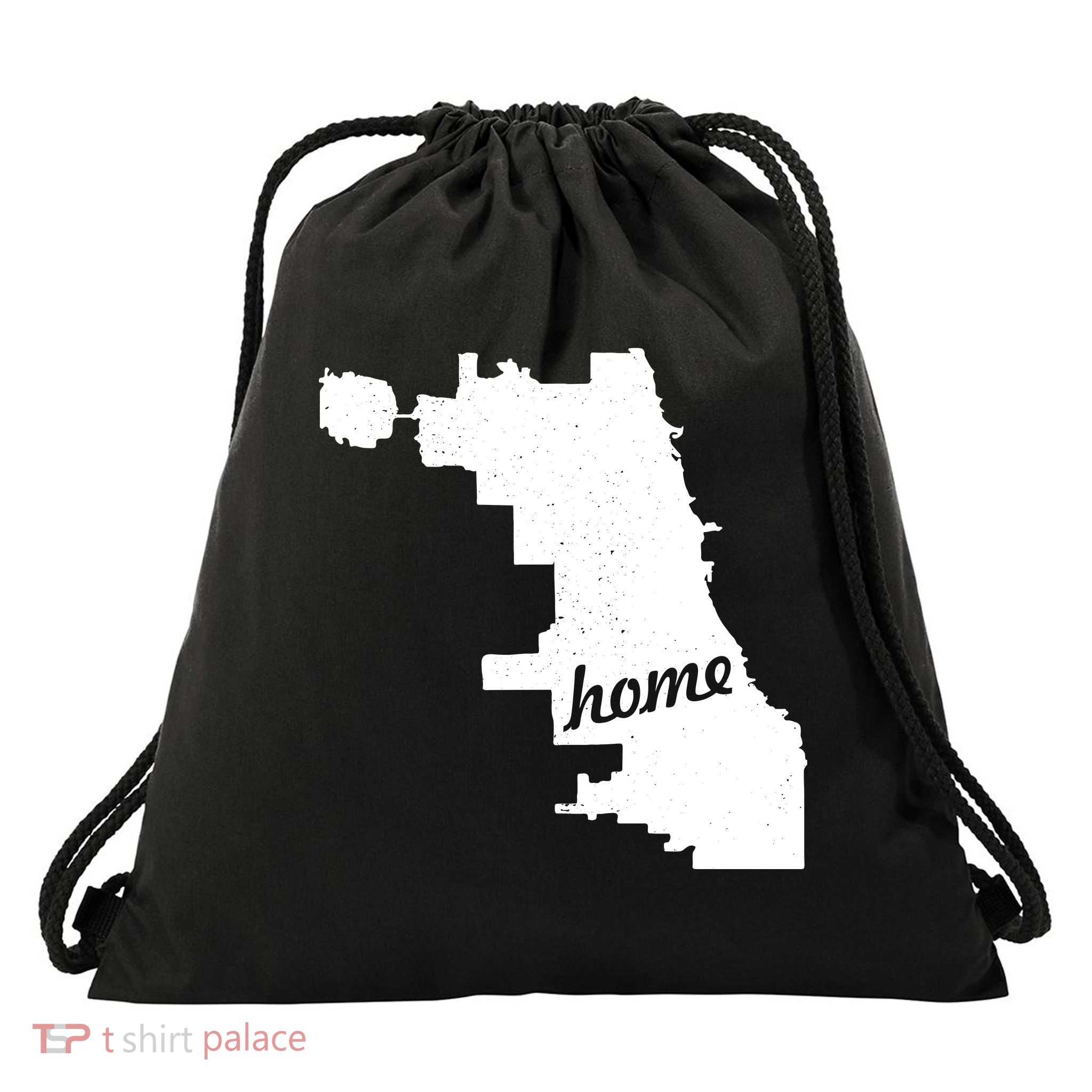 Chicago Home State Drawstring Bag