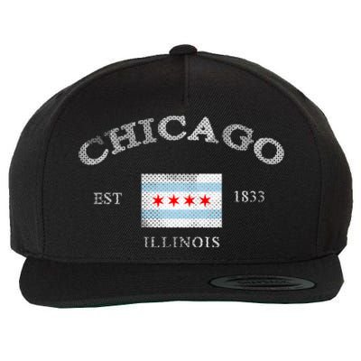 Chicago Illinois Est 1833 Wool Snapback Cap