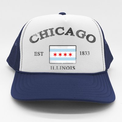 Chicago Illinois Est 1833 Trucker Hat