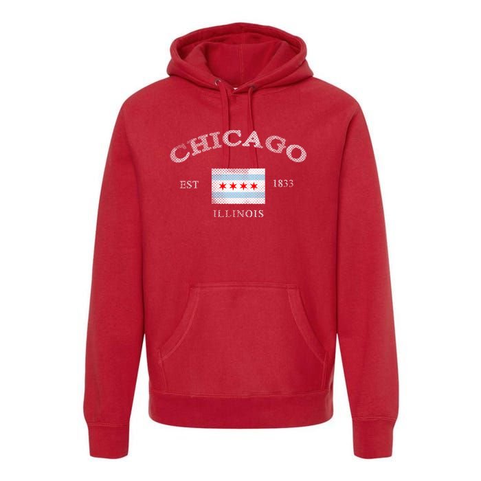 Chicago Illinois Est 1833 Premium Hoodie