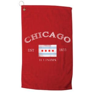 Chicago Illinois Est 1833 Platinum Collection Golf Towel