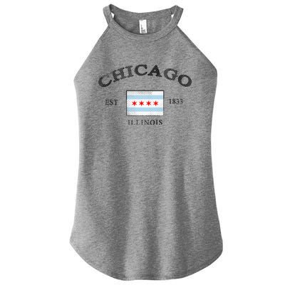 Chicago Illinois Est 1833 Women’s Perfect Tri Rocker Tank