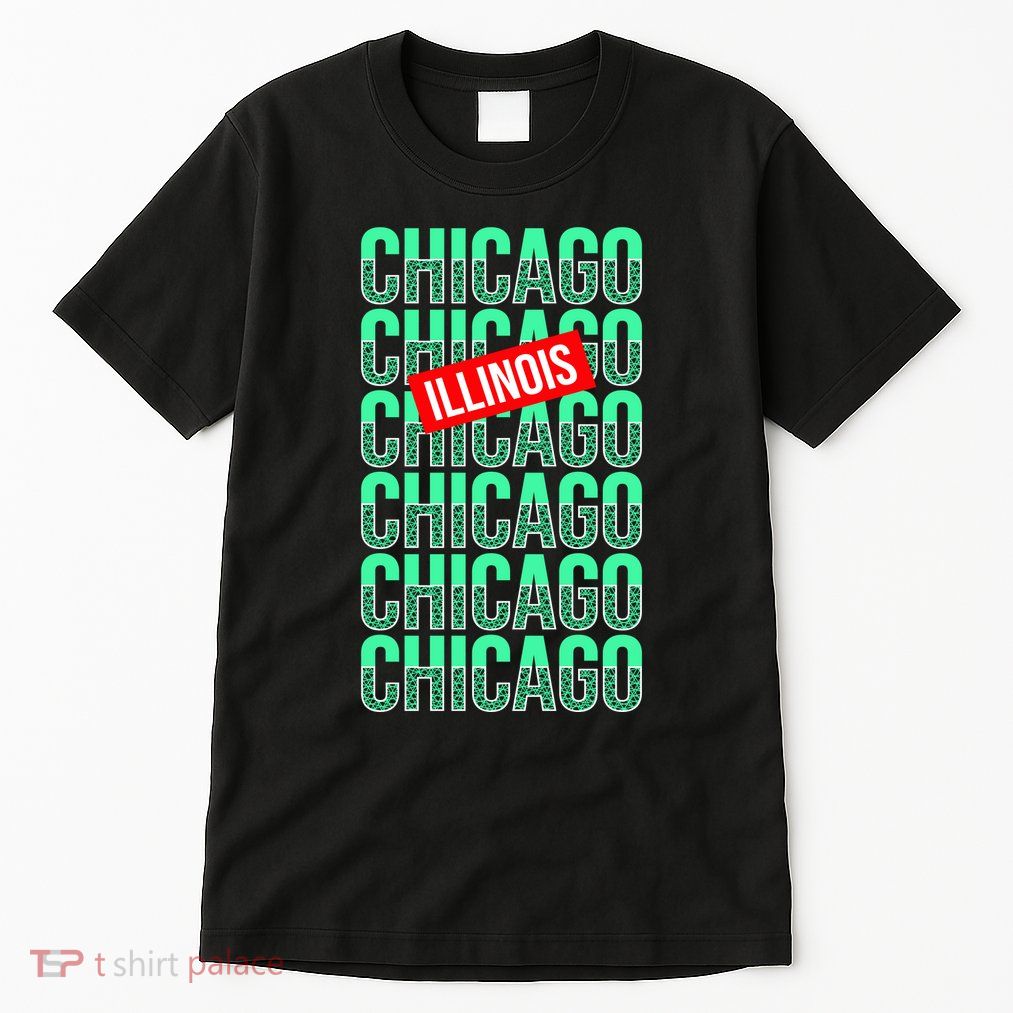 Chicago Illinois Typography Tall T-Shirt
