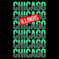 Chicago Illinois Typography Tall T-Shirt