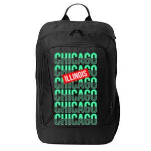 Chicago Illinois Typography City Backpack