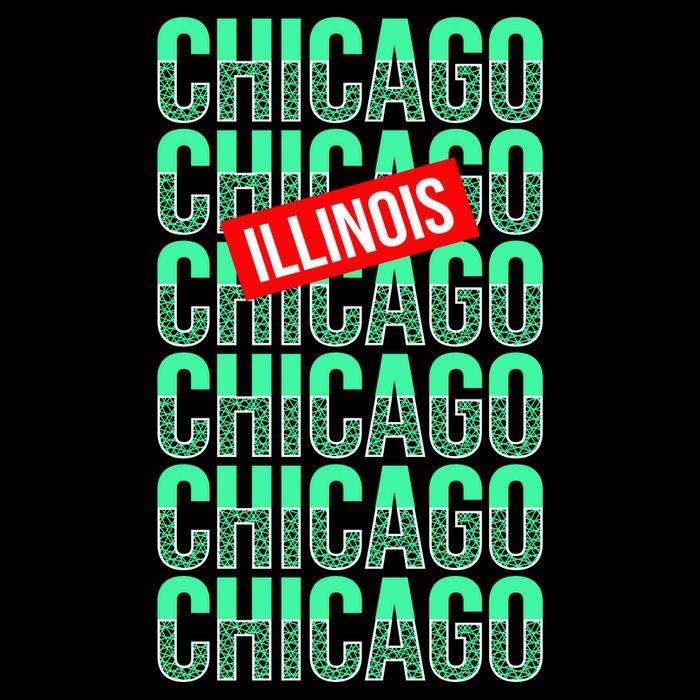 Chicago Illinois Typography Zip Tote Bag
