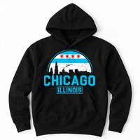 Chicago Illinois Vintage Flag Hoodie