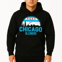 Chicago Illinois Vintage Flag Hoodie