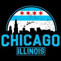Chicago Illinois Vintage Flag Hoodie