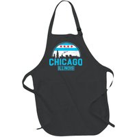 Chicago Illinois Vintage Flag Full-Length Apron With Pockets