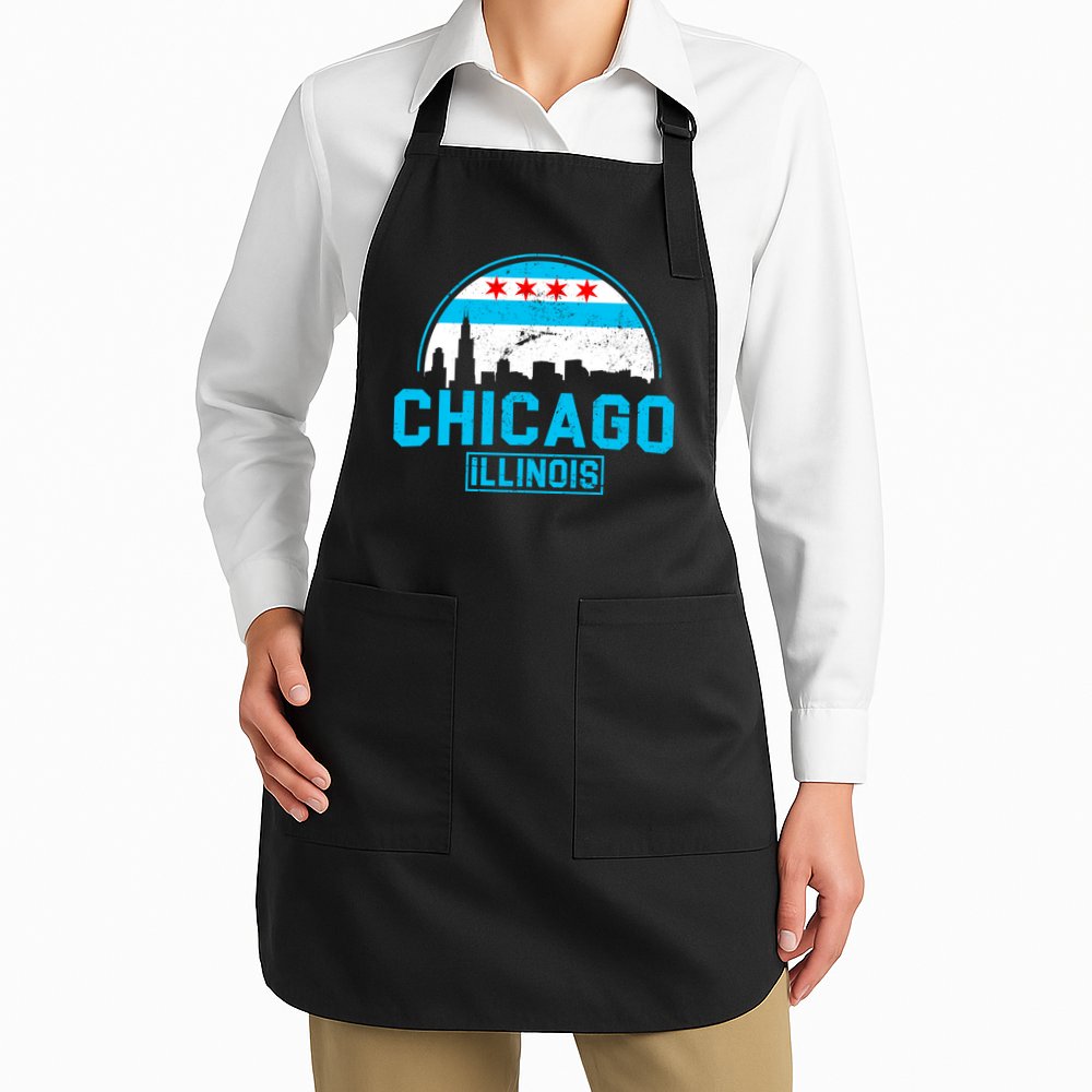 Chicago Illinois Vintage Flag Apron