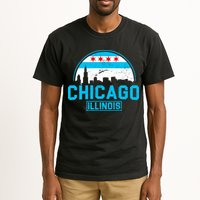 Chicago Illinois Vintage Flag Tall T-Shirt
